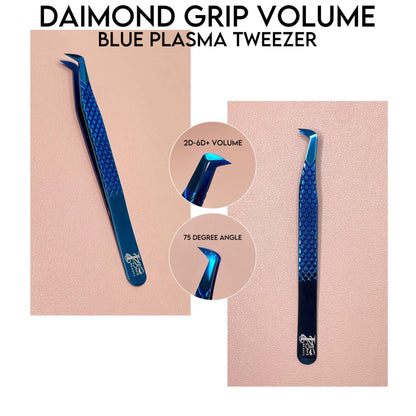 Daimond Grip Blue Plasma Volume Tweezer